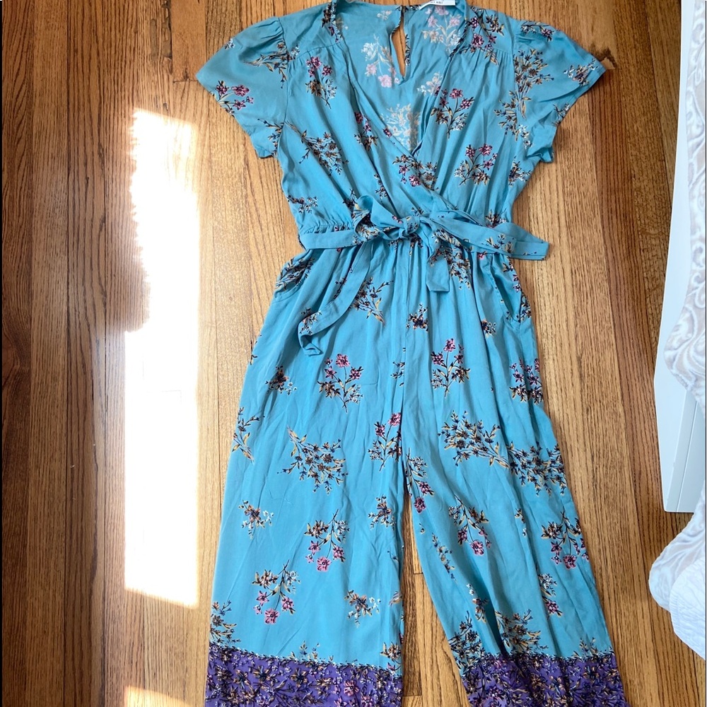 Francesca’s Floral Jumpsuit